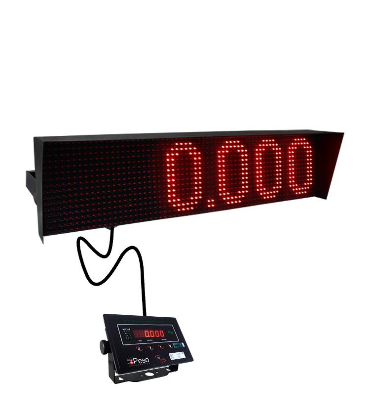 Display Remoto LED DR-650 para Balanças ou Indicadores de Peso - Portas de Comunicações  RS232 e RS485 - Dimensões 65x17cm